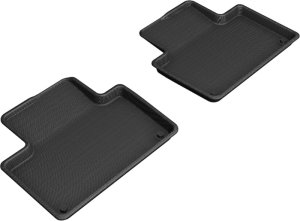 Volvo XC90 Floor Mats - Rear - 3D MAXpider - Kagu Series - Black - `15-`21